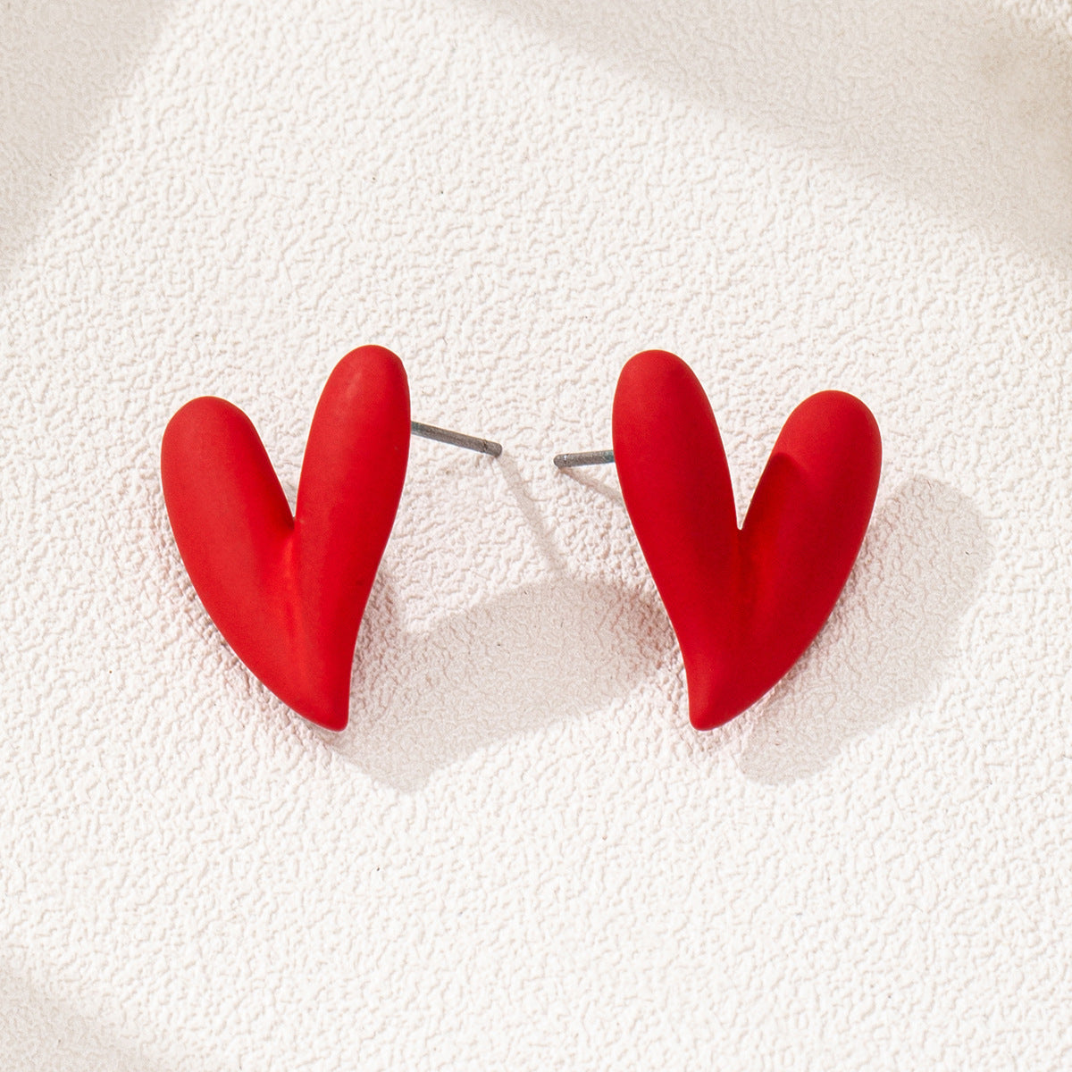 Wholesale 1 Pair/3 Pair/4 Pair Elegant Design Metal Love Heart Stud Earrings